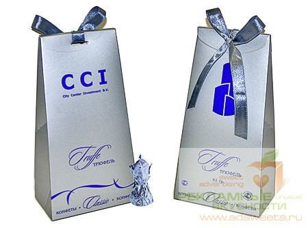 Сладкие новогодние сувениры - конфеты-трюфели в упаковке 